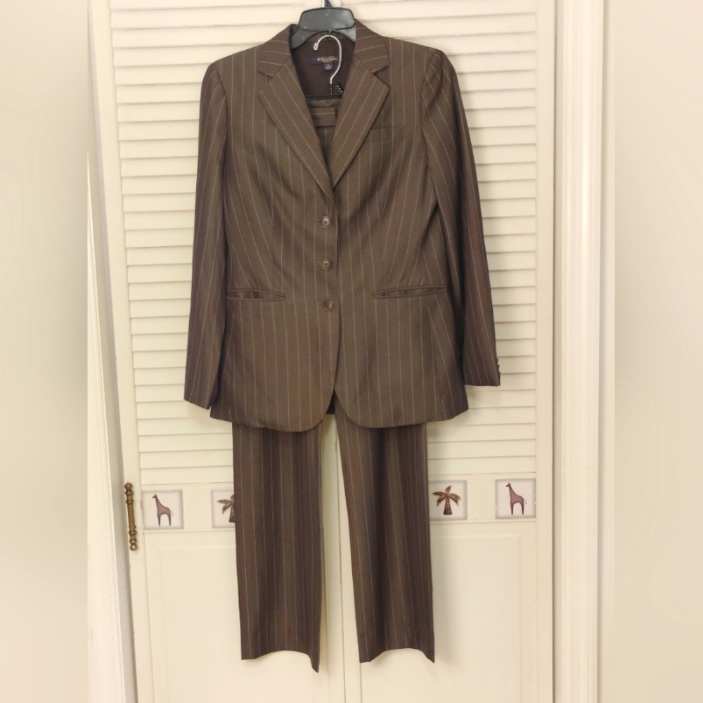 Brooks Brothers Brown Suit Classic Wool Blend - Picture 1 of 9